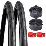 RRP £53.65 2 Pack 27" Bike Tyres 27 x 1 1/4 / 32-630 Plus 2 Pack