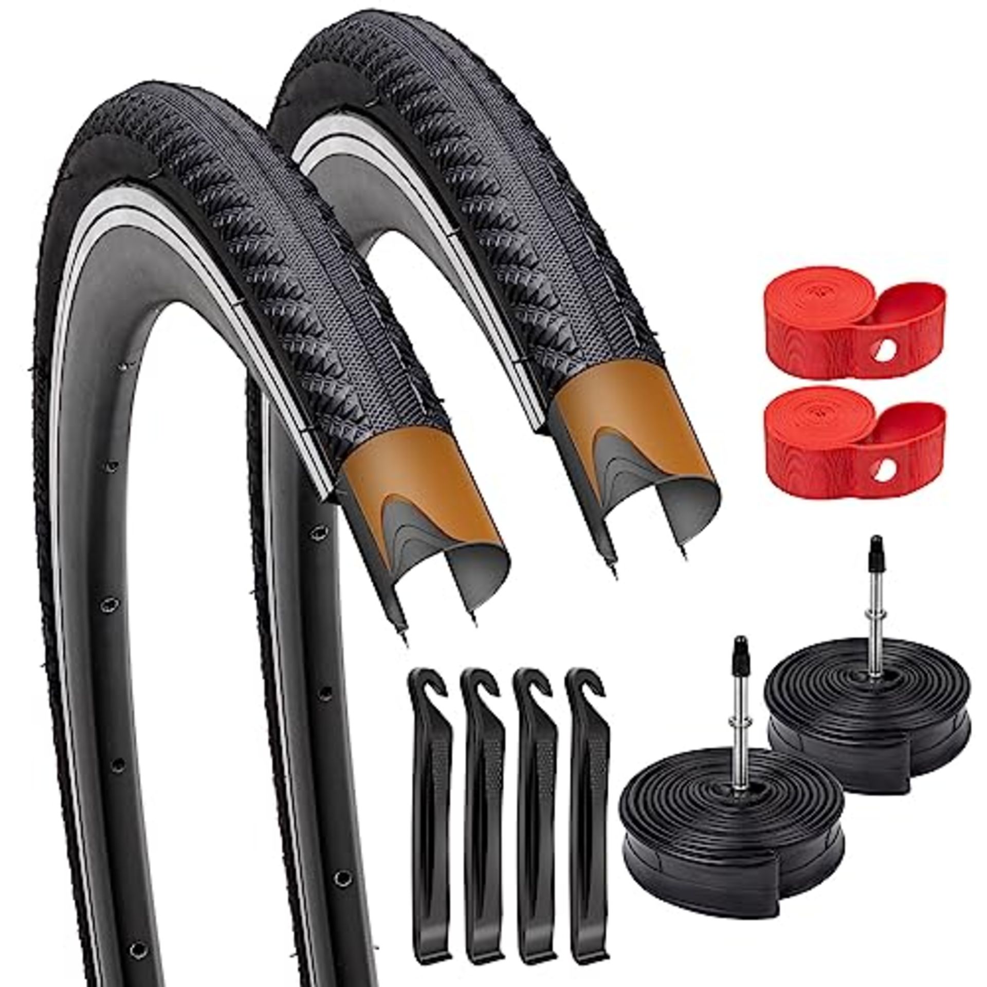 RRP £59.19 2 Sets 700C 60TPI Puncture-Proof Folding Replacement