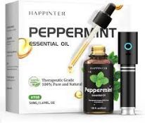 RRP £34.24 HAPPINTER Peppermint Essential Oil 50ml-100% Natural Plant Essential Oil