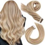RRP £108.60 Moresoo Blonde Tape in Hair Extensions Human Hair Tape