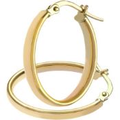 RRP £79.90 9ct Yellow Gold Earrings - Oval Hoop Women s Earrings - by Elegano