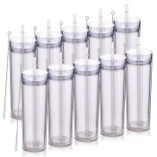 RRP £44.37 Volhoply 20oz Plastic Skinny Tumblers Bulk 10 Pack