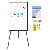 RRP £61.54 VIZ-PRO Magnetic Whiteboard Easel Black