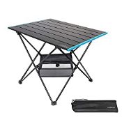 RRP £37.66 reakoo Camping Table with Aluminum Table Top