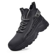 RRP £42.22 Fushiton Mens Trainers Running Shoes Hi Top Casual