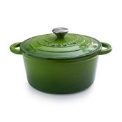 RRP £49.07 Cast Iron Pot with Lid Non-Stick Ovenproof Enamelled