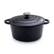 RRP £49.07 Cast Iron Pot with Lid Non-Stick Ovenproof Enamelled
