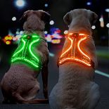 RRP £30.81 Light Up Dog Harness No Pull LED light Dog Harness