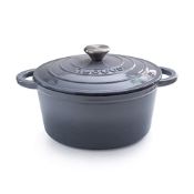 RRP £49.07 Cast Iron Pot with Lid Non-Stick Ovenproof Enamelled