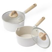 RRP £21.67 CAROTE 18cm and 20cm Saucepan Set with Lid