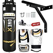 RRP £66.20 ONEX Heavy Filled 11 Piece 4ft Boxing Punch Bag Set