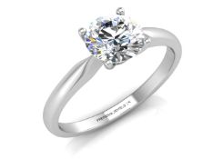 18ct White Gold Single Stone Prong Set Diamond Ring 0.50 Carats - Valued By AGI £7,320.00 - A