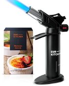 RRP £22.43 EurKitchen Kitchen Blow Torch Lighter with Gauge- Refillable Butane Torch