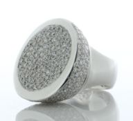 18ct White Gold Al Coro Gioia Designer Diamond Ring 5.63 Carats - Valued By AGI £14,050.00 - A
