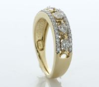 14ct Yellow Gold Half Eternity Diamond Ring 0.74 Carats - Valued By AGI £4,265.00 - A delightful