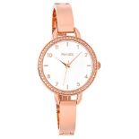 RRP £17.27 Ferretti Women's | Rose-Gold Thin Bracelet and Fashion case Watch | FT17203