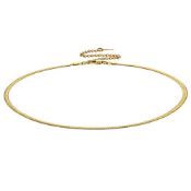 RRP £14.19 ChainsHouse Gold Herringbone Necklace for Women Gold Flat Necklace