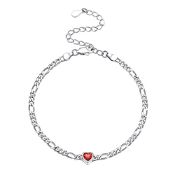 RRP £30.14 PROSILVER July Birthstone Jewelry Mom Bracelet Silver