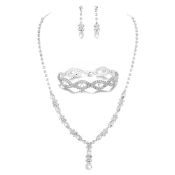 RRP £16.44 MOROTOLE Bridal Crystal Jewellery Set For Wedding Women