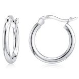 RRP £11.15 S925 Sterling Silver Hoop Earrings for Women Small