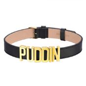 RRP £21.20 U7 Punk PU Leather Choker Necklaces for Women Gold