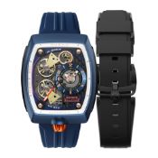 RRP £284.28 Nubeo Men's 46mm Space Viking Skeleton Automatic Limited