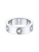 RRP £17.97 FOCALOOK Womens Ring Stainless Steel 6MM Fashion Delicate