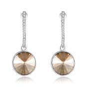 RRP £16.17 DRMglory Dangle Stud Earrings Champagne Gold Round