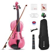 RRP £105.70 Vangoa 1/2 Acoustic Violin for Beginners