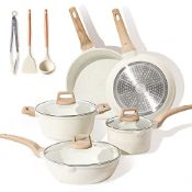 RRP £102.74 CAROTE Nonstick Pots and Pans Set
