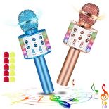 RRP £26.25 Set of 2 Wireless Bluetooth Karaoke Microphone with