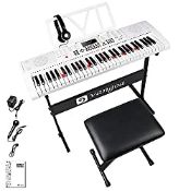 RRP £136.89 Vangoa Piano Keyboard 61 Lighted Keys Music Electronic