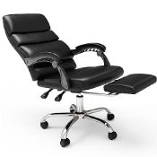 RRP £148.40 Flamaker Executive Office Chair With High Back & Footrest Support