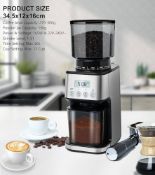 RRP £95.03 Homtone Coffee Grinder Electric Conical Burr