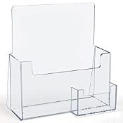 RRP £26.95 BELLE VOUS Plastic A5 Brochure Holder with Business Card Container