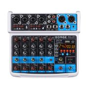 RRP £68.68 BOMGE 6 Channel mini DJ Audio sound mixer console with USB interface