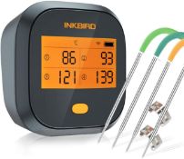 RRP £68.47 INKBIRD IBBQ-4T Wireless BBQ Thermometer Rechargeable