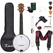 RRP £111.29 Kmise Banjolele Concert Banjo Ukulele 4 String 23 inch