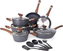 RRP £85.61 Non Stick Pots and Pans Set Induction Hob Pots