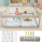 RRP £125.59 UANLAUO Baby Playpen with Mat