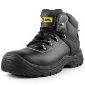 RRP £40.46 Black Hammer Mens Steel Toe Cap Safety Boots Work Safety