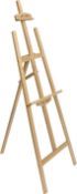 RRP £44.99 Artist Easel - Pine Wood Floor Studio Easel and Professional Wooden Easel for Painting, S