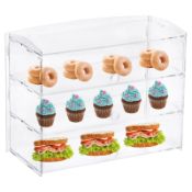 RRP £114.15 sourcing map 3-Tier Pastry Display Case Countertop