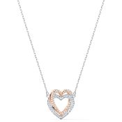 RRP £95.39 Swarovski Infinity necklace, Heart, White, Mixed metal finish