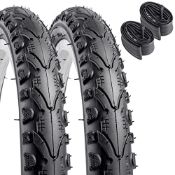 RRP £38.80 2 Pack 16" Bike Tyre 16 X 1.75 47-305 Black and 2 Pack