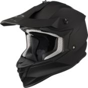 RRP £64.38 Black Gravel Solid Motocross Helmet M Matt Black