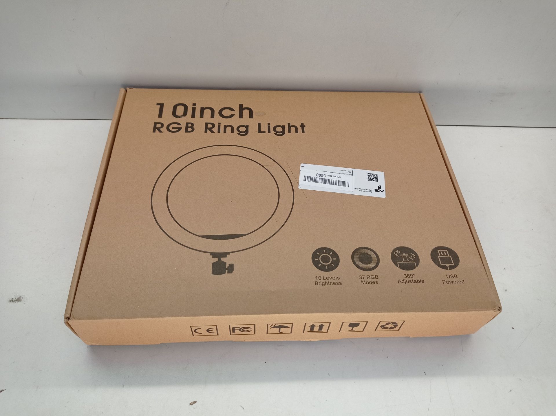 RRP £23.96 Ring Light with Tripod Stand & Phone Holder - Image 2 of 2