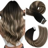 RRP £53.03 Moresoo Tape in Extensions Human Hair Balayage Tape