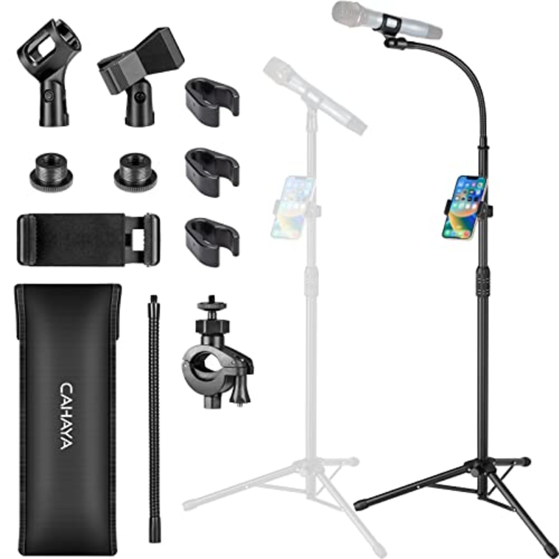 RRP £28.52 CAHAYA Upgraded Gooseneck Microphone Stand Universal