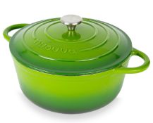 RRP £68.49 Cast Iron Dutch Oven with Lid Non-Stick Ovenproof
